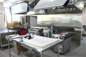 Culinary classroom Kitchen.